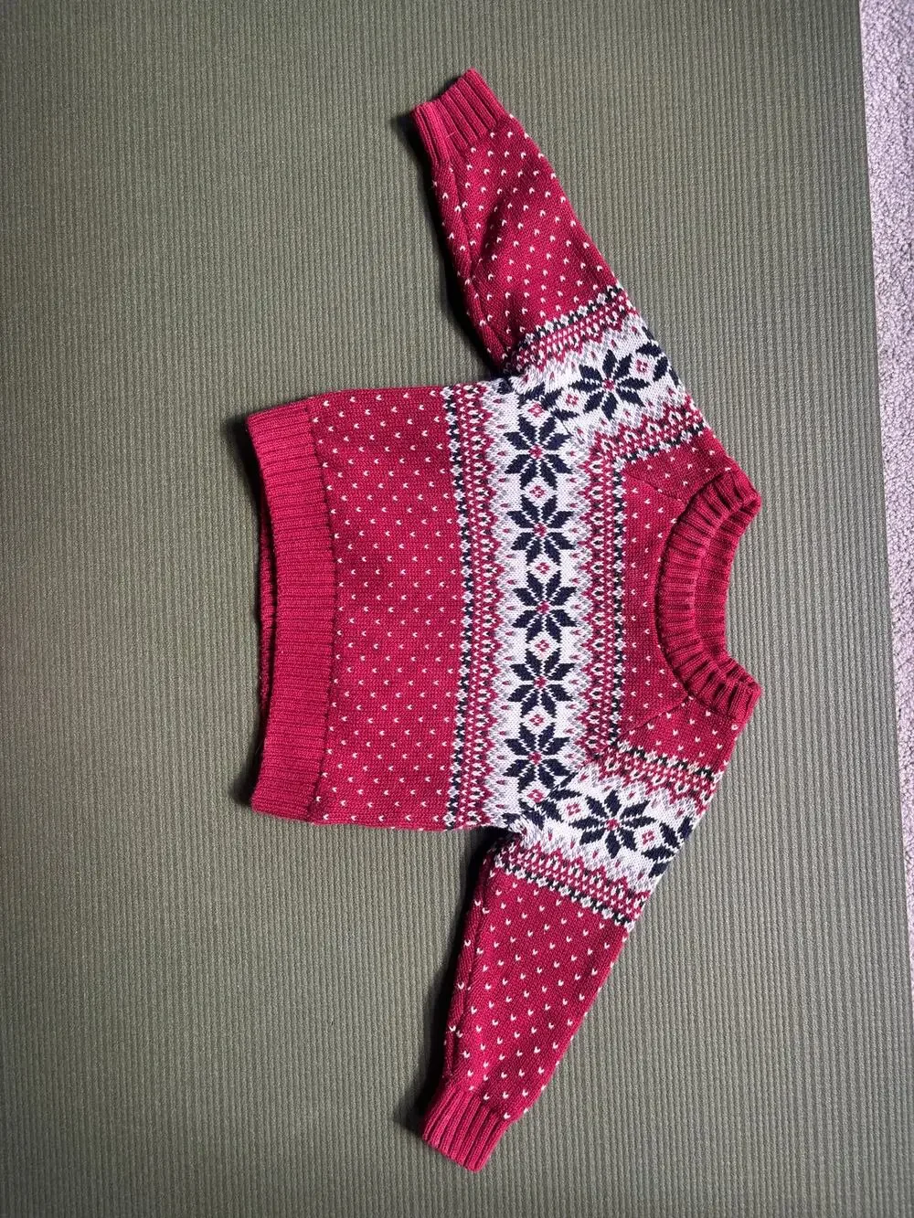 Old Navy Toddler Fair Isle Snowflake Sweater Red 18-24 Months